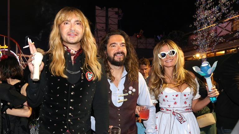 Bill und Tom Kaulitz mit Heidi Klum auf dem Oktoberfest