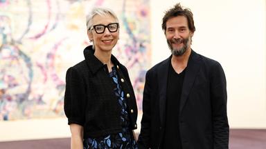 Keanu Reeves und Alexandra Grant bei Grants Ausstellung in Nürnberg