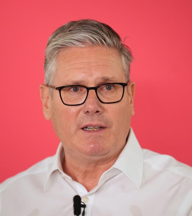 Großbritanniens Premierminister Keir Starmer hält in London eine Rede über seine Pläne für ein stärkeres und gerechteres Großbritannien.