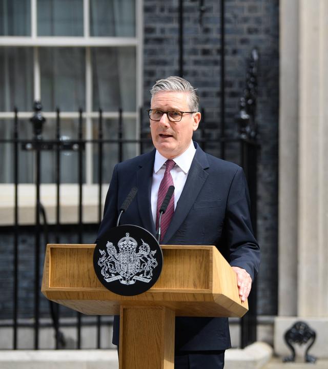 Der britische Premierminister Keir Starmer gibt seinen Rücktritt am 22.06.2026 in London, Großbritannien, bekannt.