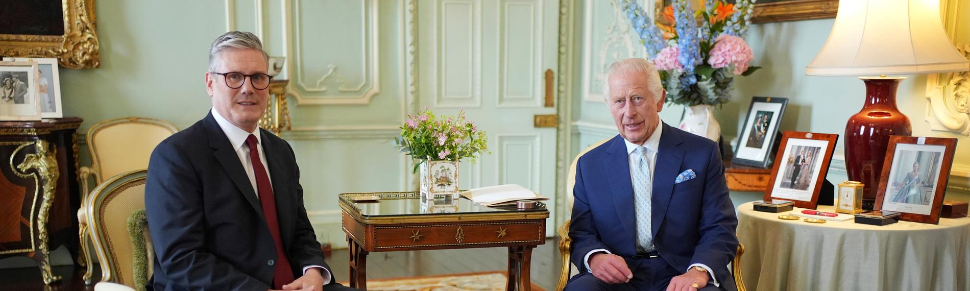 London: Neuer Brittischer Premierminister Keir Starmer während einer Audienz beim König Charles III.