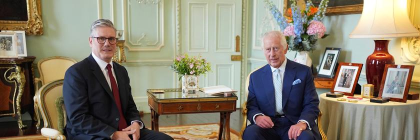 London: Neuer Brittischer Premierminister Keir Starmer während einer Audienz beim König Charles III.