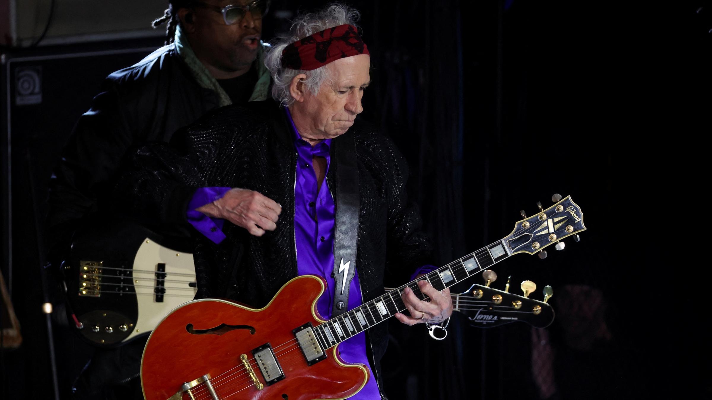 Keith Richards beim Konzert in New York 2023