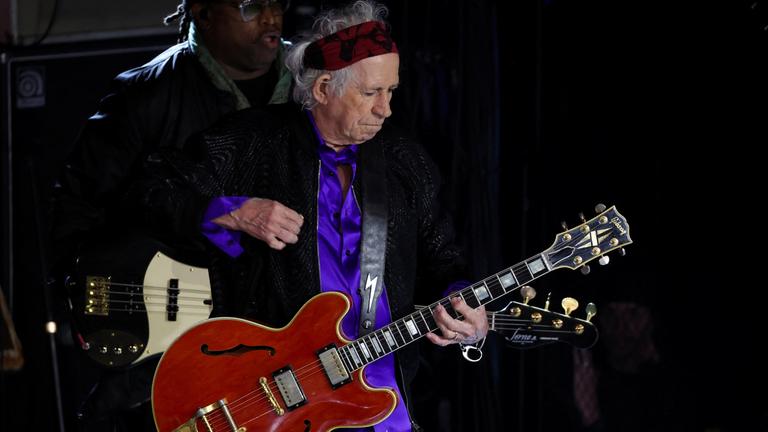 Keith Richards beim Konzert in New York 2023