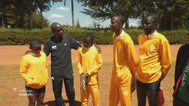 Kenianisches Flüchtlingsteam mit Eliud Kipchoge.