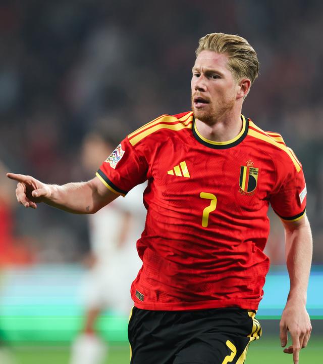 Belgiens Kevin De Bruyne jubelt über sein Tor zum 1:0 im Nations-League-Spiel gegen die Türkei.