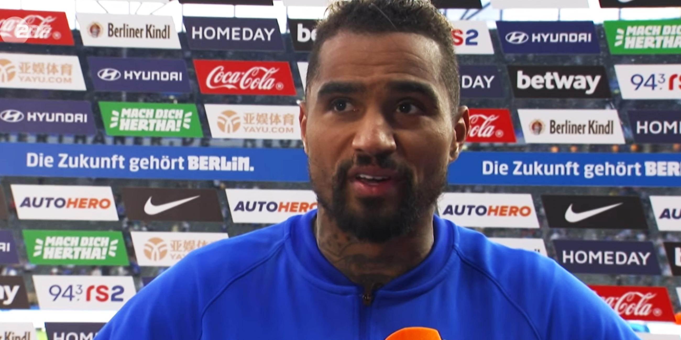 Kevin-Prince Boateng im Interview nach dem Spiel mainz 05 gegen hertha BSC