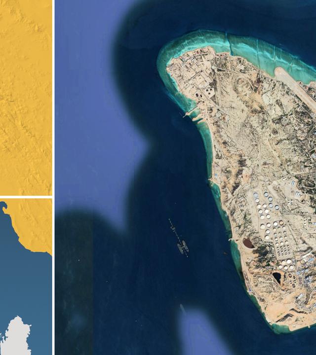 Karte der Insel Kharg