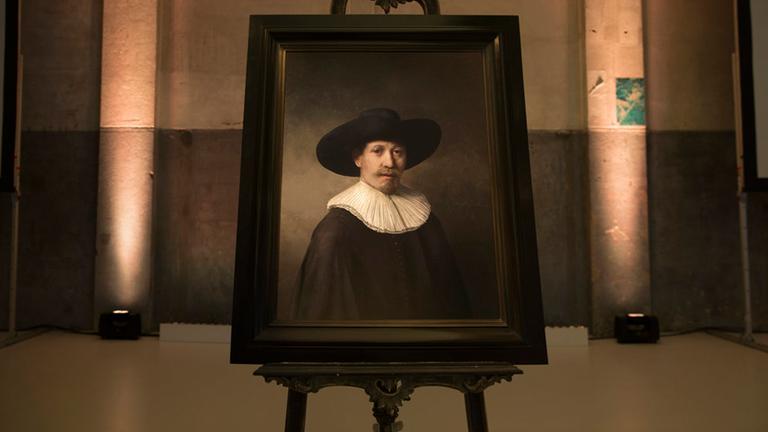Mit 3D-Drucker fertigstelltes Gemälde von Rembrandt