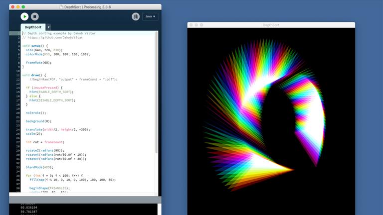 Screenshot der Software "Processing"