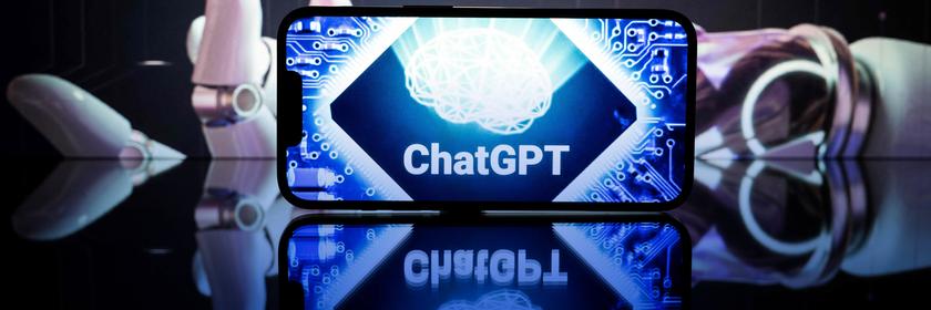 Das Bild zeigt eine Vorstellung des Textbots ChatGPT