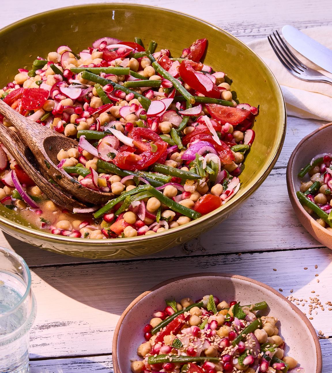 Kichererbsensalat mit Salzzitrone und Granatapfel