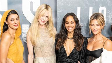 Nicole Kidman, Zoe Saldana, Laysla De Oliveira und Jill Wagner bei der "Lioness"-Premiere von Staffel 3