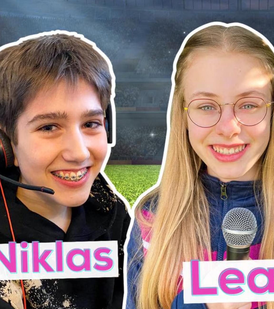 KiKA Live Fussball: Niklas, Lea und Dimi (v.l.n.r.) (Screenshot)