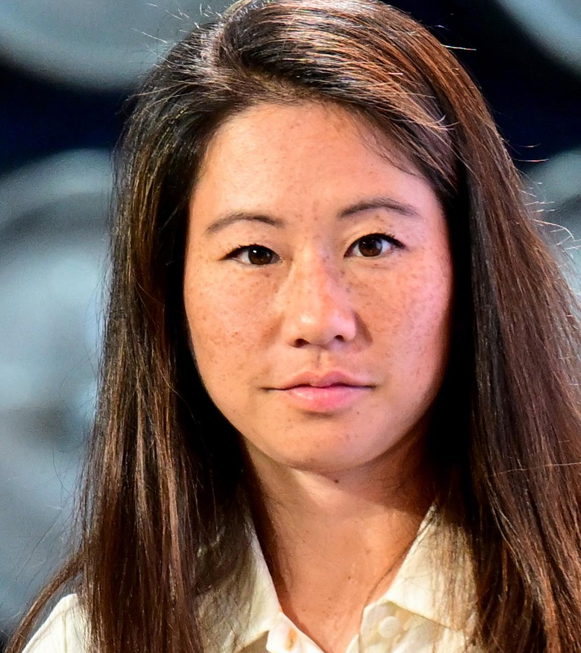 Olympia, Paris 2024: Die ehemalige Turnerin Kim Bui bei der Abschluss-Pressekonferenz der deutschen Mannschaft.
