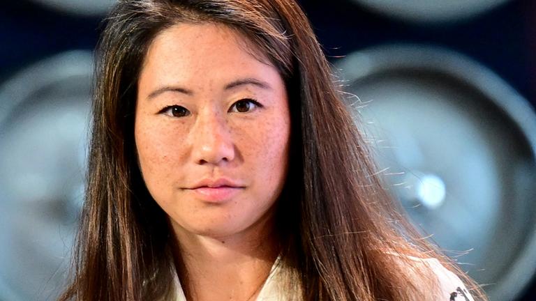 Olympia, Paris 2024: Die ehemalige Turnerin Kim Bui bei der Abschluss-Pressekonferenz der deutschen Mannschaft.