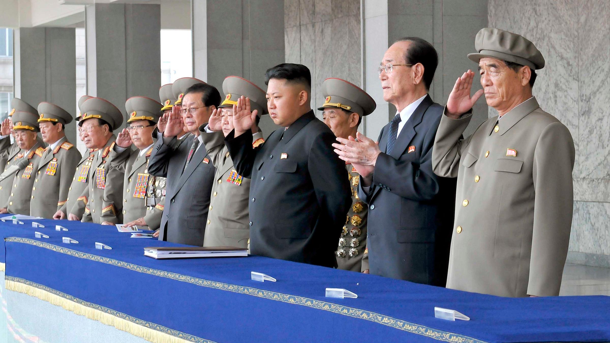 Kim Jong-un bei den Feierlichkeiten zum 65-jährigen Bestehen Nordkoreas - 2013