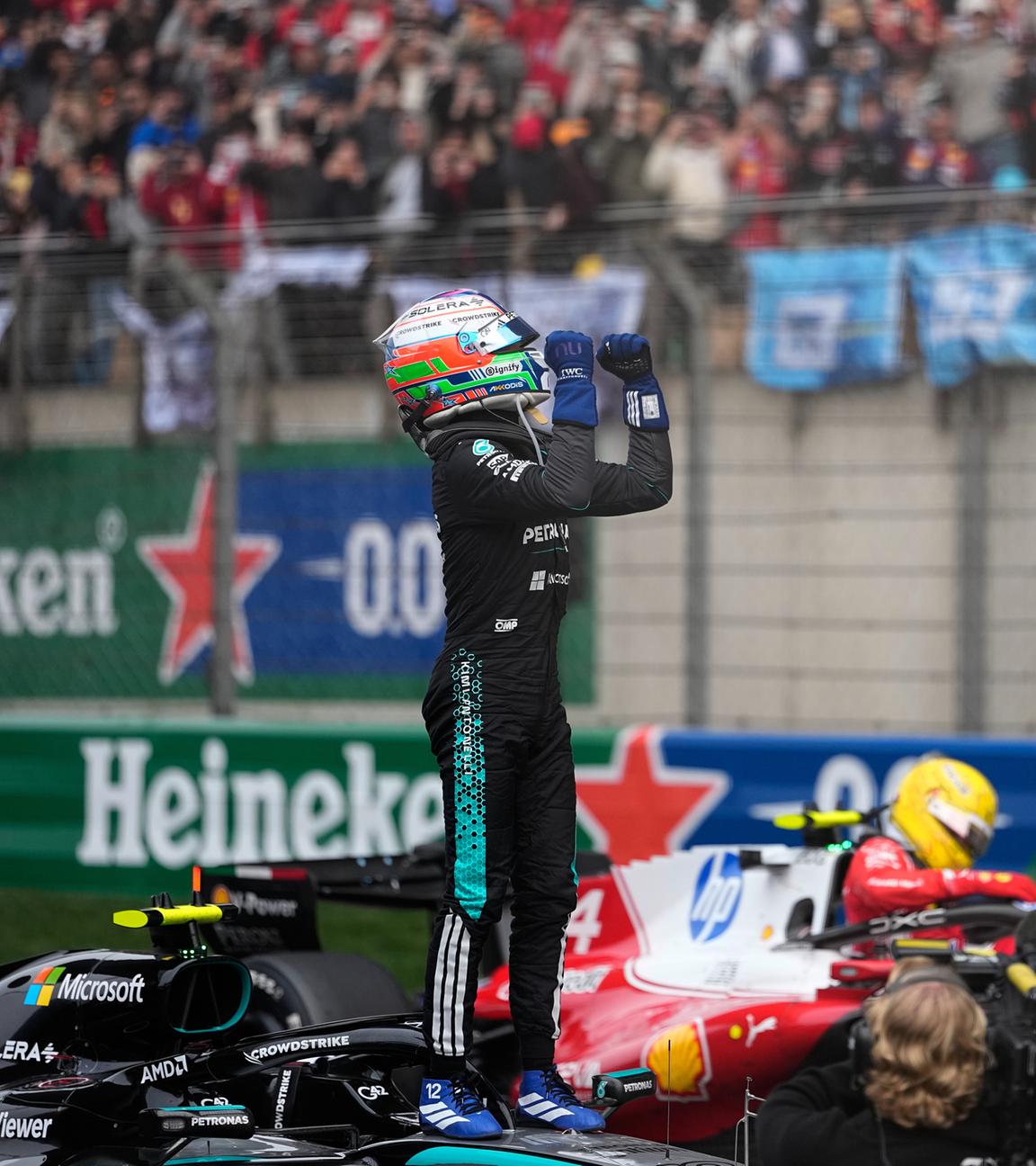 Kimi Antonelli (Italien) jubelt. 