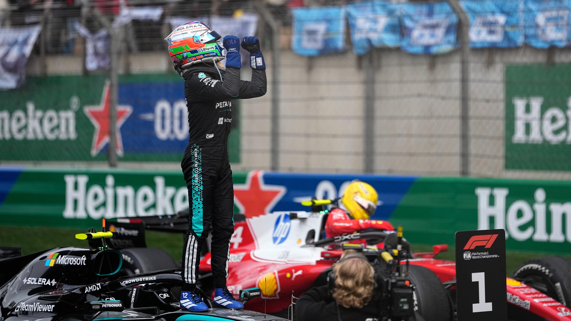 Kimi Antonelli (Italien) jubelt. 