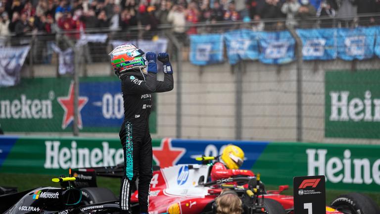 Kimi Antonelli (Italien) jubelt. 