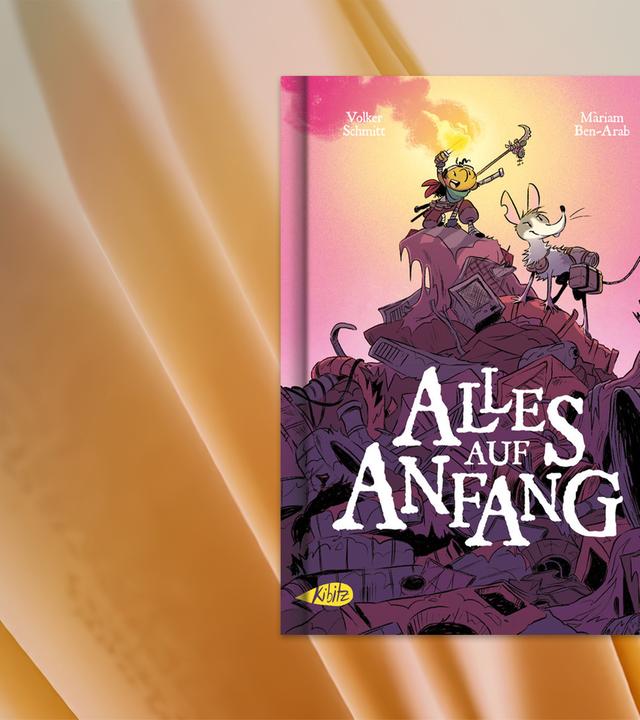 Auf dem Cover des Kinderbuches sieht man ein Mädchen und eine große Ratte auf einem Müllberg stehen.