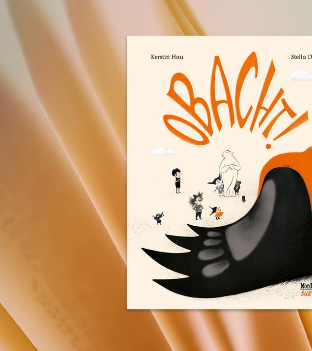 Auf dem Cover des Kinderbuches sieht man die Illustration einer riesigen Tatze umringt von kleinen Figuren.