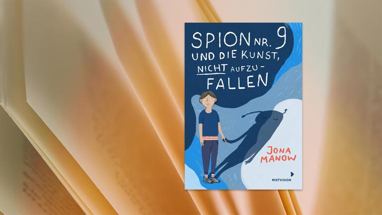 Auf dem Cover des Kinderbuches sieht man die Illustration eines Jungen, der einen Schatten an der Hand hält, der wie ein Außerirdischer aussieht.