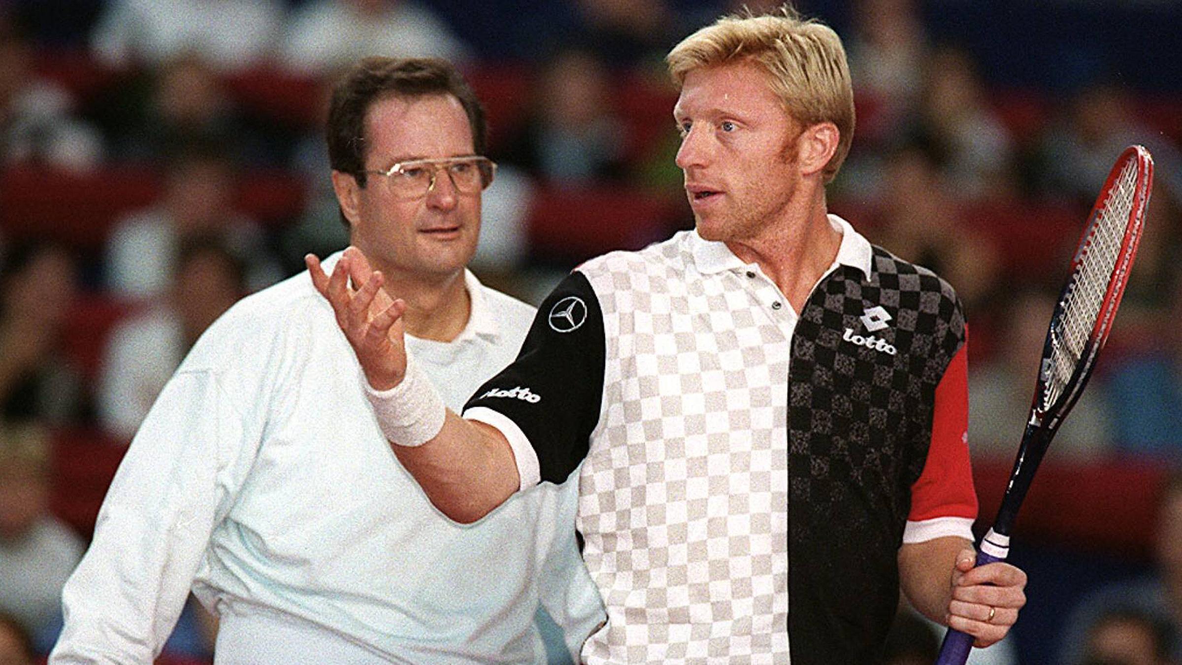 Stuttgart Eurocard Open 1997: Boris Becker und Klaus Kinkel