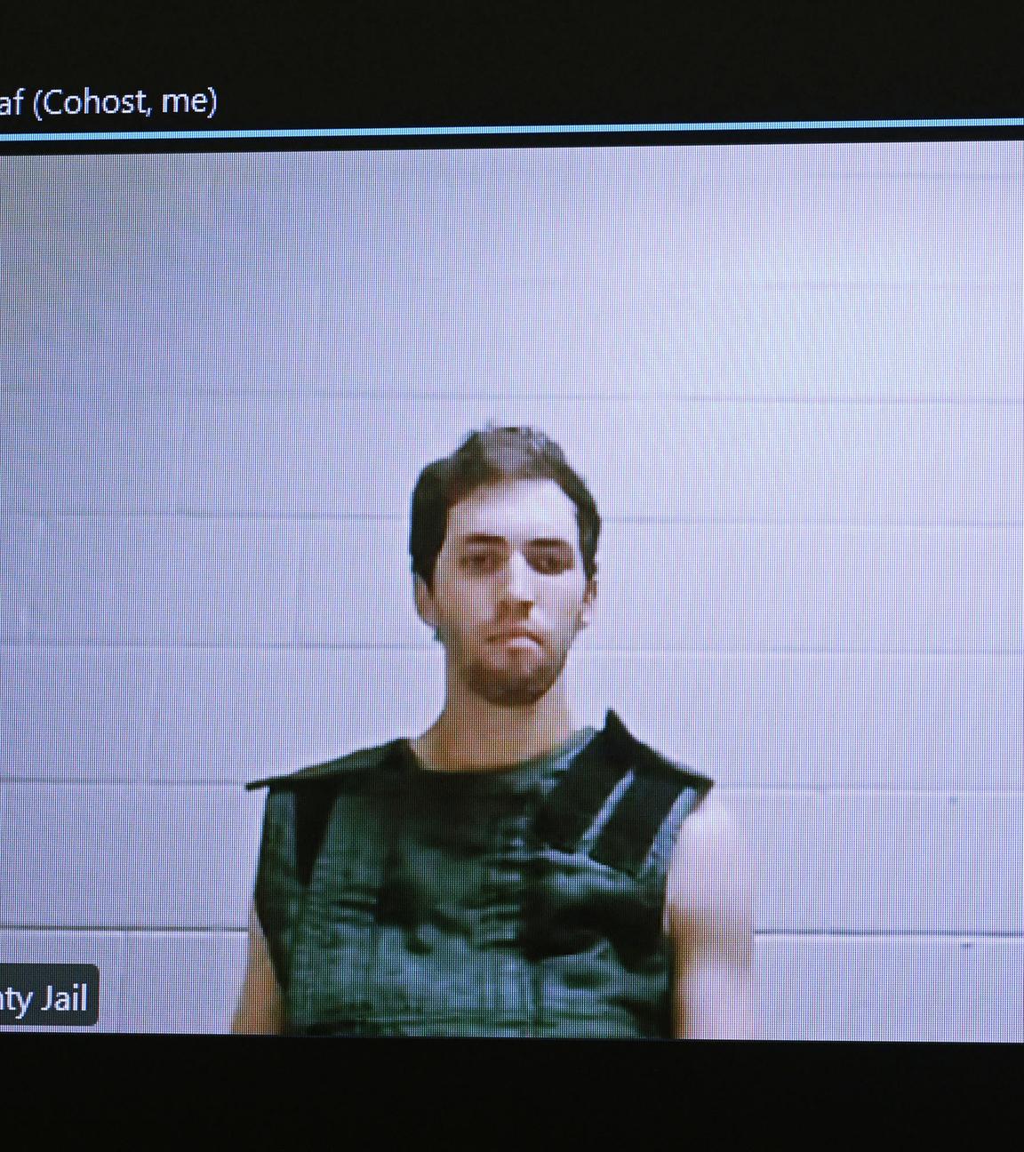 Der Angeklagte Tyler Robinson erscheint per Videoschalte vor Gericht in Provo, Utah.