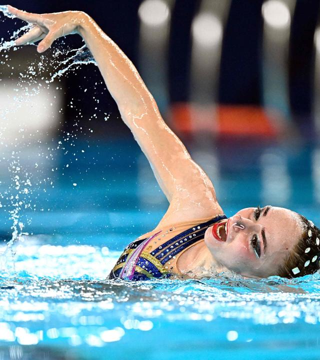 Die deutsche Kunstschwimmerin Klara Bleyer tritt am 03.08.2026 im Finale der Frauen im Solo-Freestyle-Kunstschwimmen bei den LEN-Wassersport-Europameisterschaften im Olympischen Wassersportzentrum in Saint-Denis, einem Vorort im Nordosten von Paris, an. 