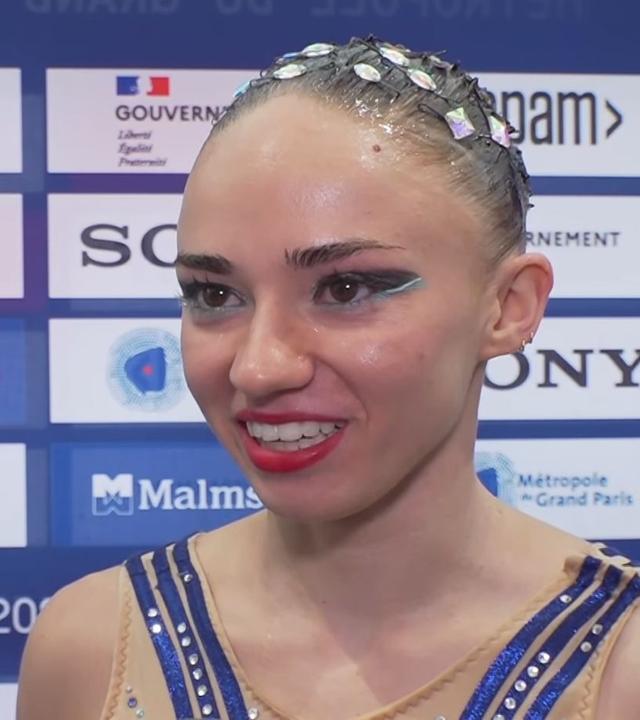 Synchronschwimmerin Klara Bleyer im Interview nach ihrem EM-Silbermedaillengewinn im Solo