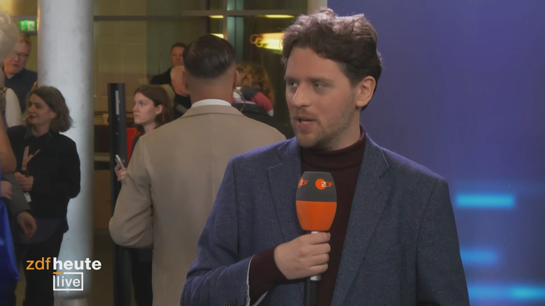 Niels Metzger bei ZDFheute live. 