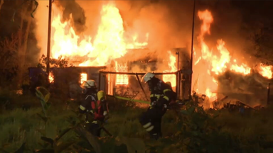 Kleingartenverein steht in Flammen