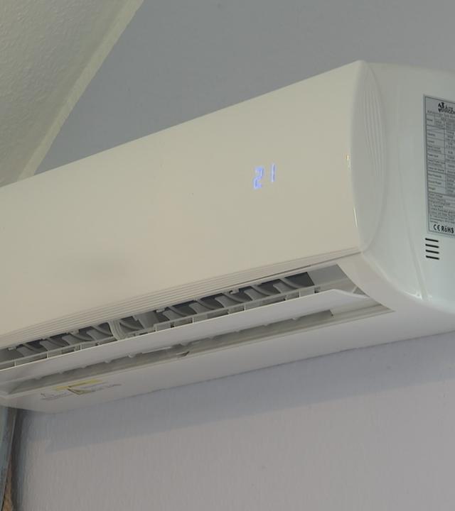 Eine Klimaanlage im Betrieb