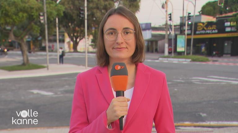 Auf dem Bild ist Elisa Miebach, sie berichtete live vor Ort in Belém.