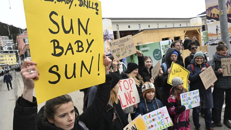 Klimaprotest in Davos