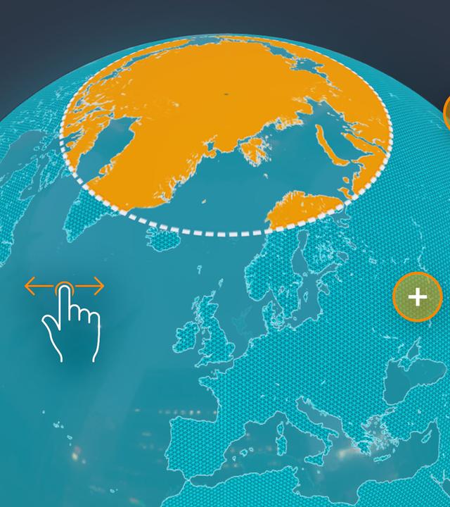 Globus als Vorschaubild für die 3D-Story "Wie der Klimawandel die Erde verändert"