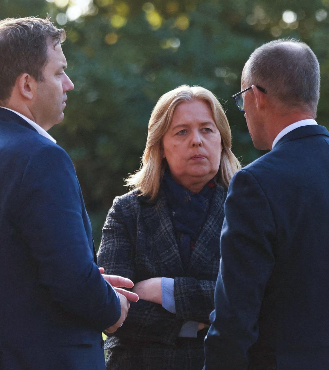 Lars Klingbeil, Bärbel Bas und Friedrich Merz