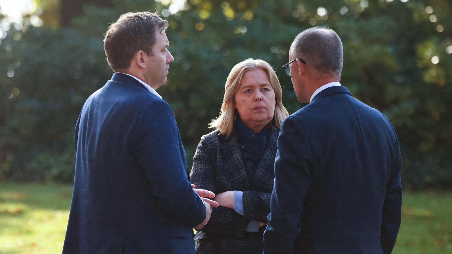 Lars Klingbeil, Bärbel Bas und Friedrich Merz