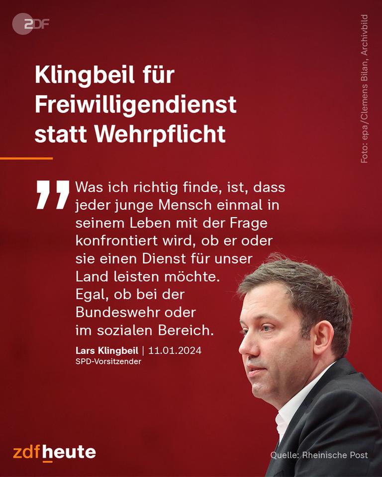 Klingbeil für Freiwilligendienst