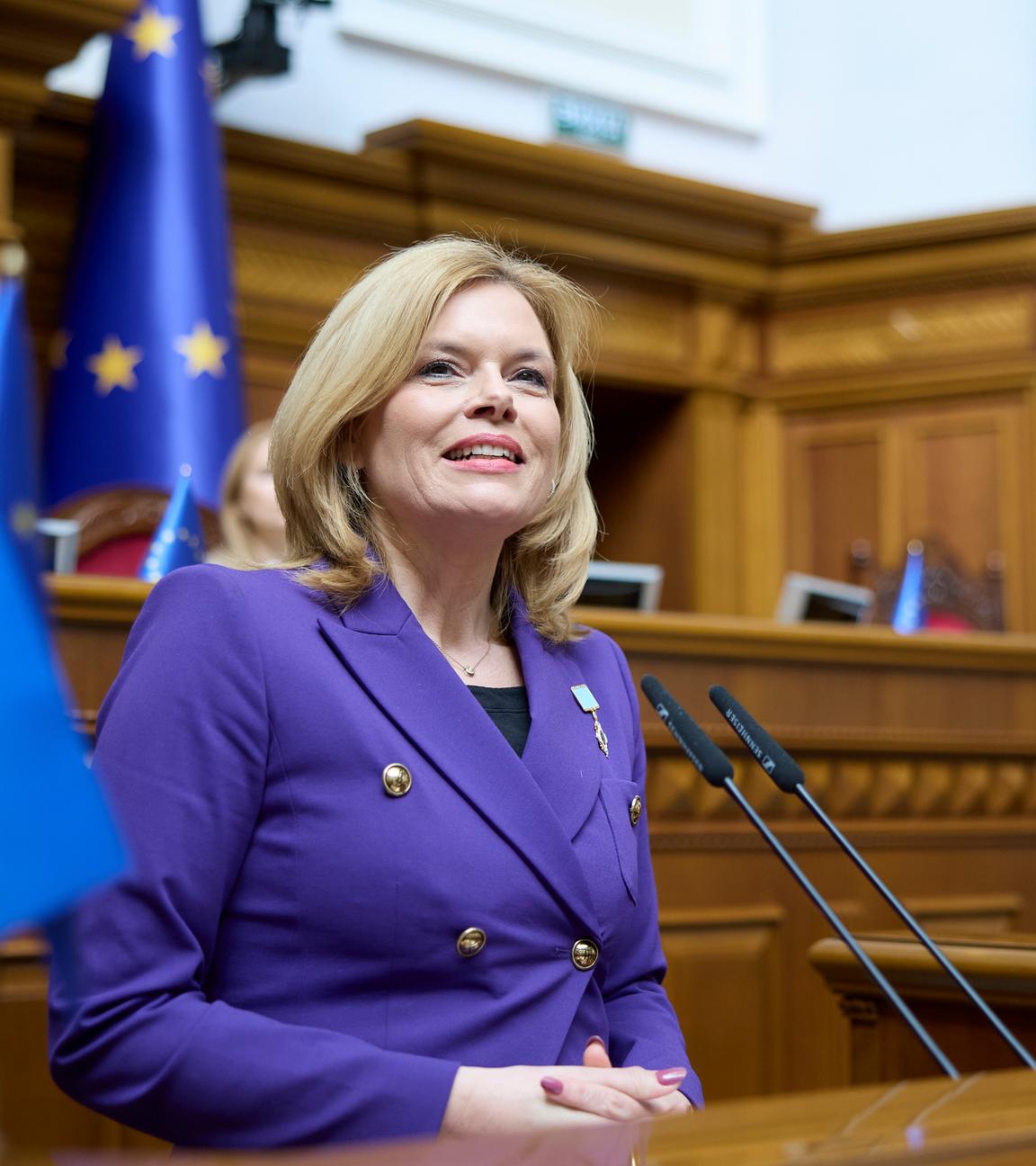 Die Ukraine kann sich auch in Zukunft auf die Unterstützung Deutschlands verlassen, versicherte Klöckner.