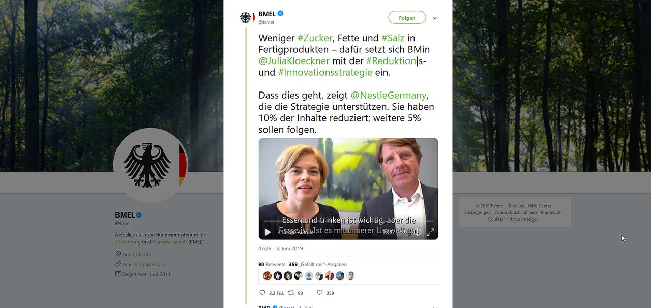 Screenschot Video mit Julia Klöckner