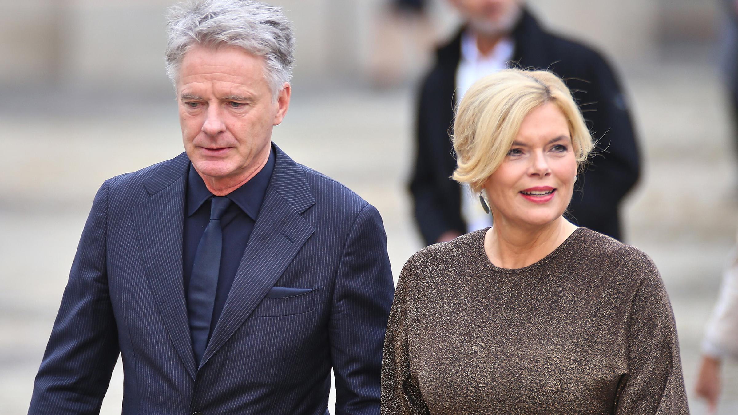 Joerg Pilawa und Julia Kloeckner bei ihrem ersten gemeinsamen öffentlichen Auftritt auf dem Festakt Tag der deutschen Einheit in Saarbrücken am 03.10.2025