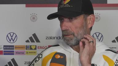 Der deutsche Bundestrainer Jürgen Klopp im ZDF Interview vor dem Spiel gegen Griechenland