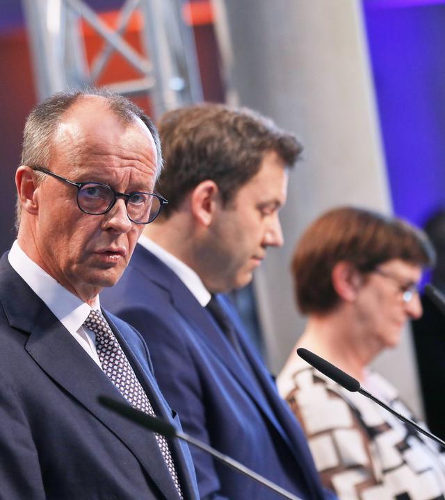 Bekanntgabe Einigung auf Koalition von CDU, CSU und SPD