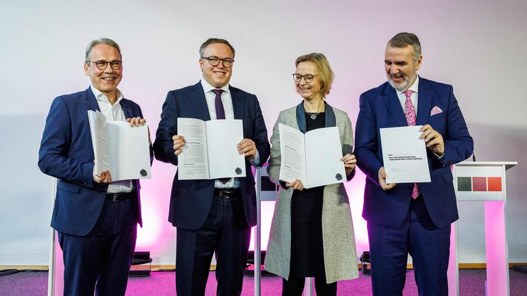 Georg Maier, Mario Voigt, Katja Wolf und Steffen Schütz