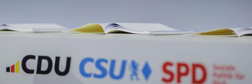 Koalitionsvertrag zwischen SPD, CDU und CSU in Berlin