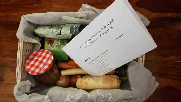 Kochbox mit veganem Rezept