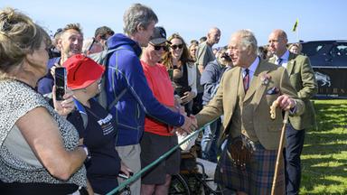 Der britische König Charles bei den Mey Highland Games im schottischen Caithness.