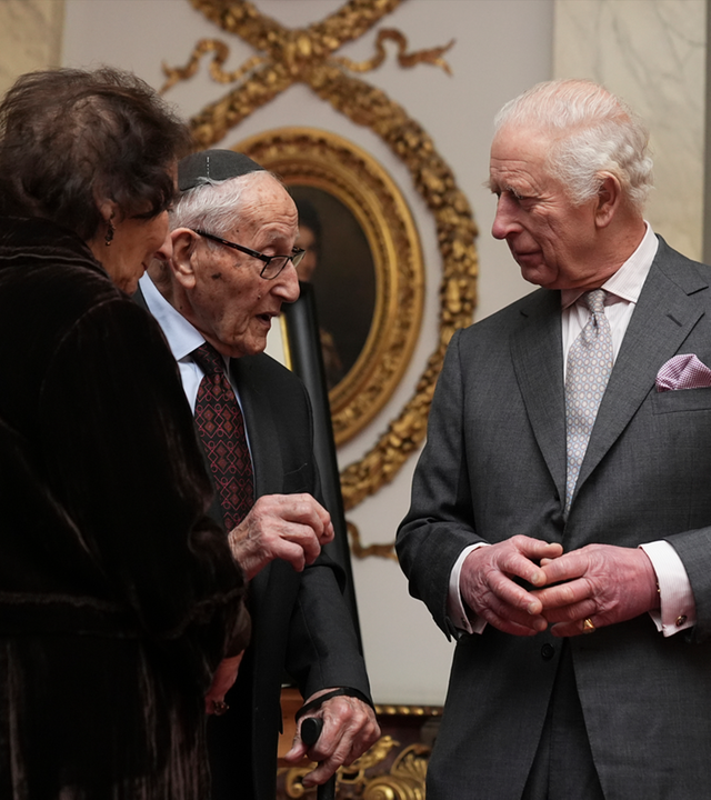 König Charles mit Holocaust-Überlebendem Manfred Goldberg